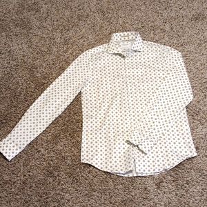 Denim & Flower Small Men's White Floral Western Button-Up Shirt